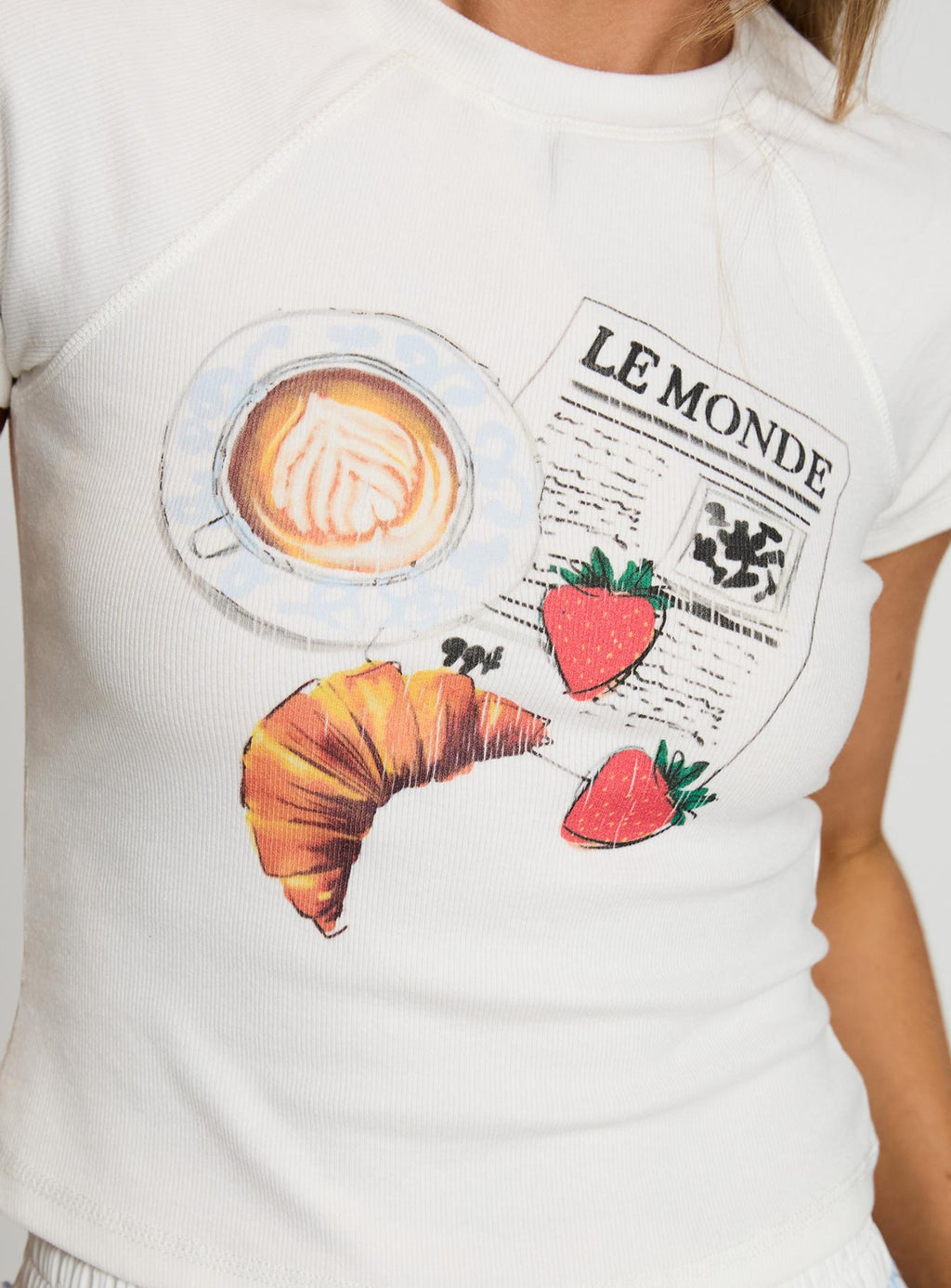 Breakfast Buffet Sleep Tee White