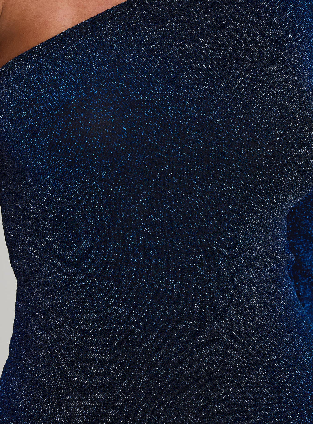 Dance All Night One Sleeve Top Navy Glitter