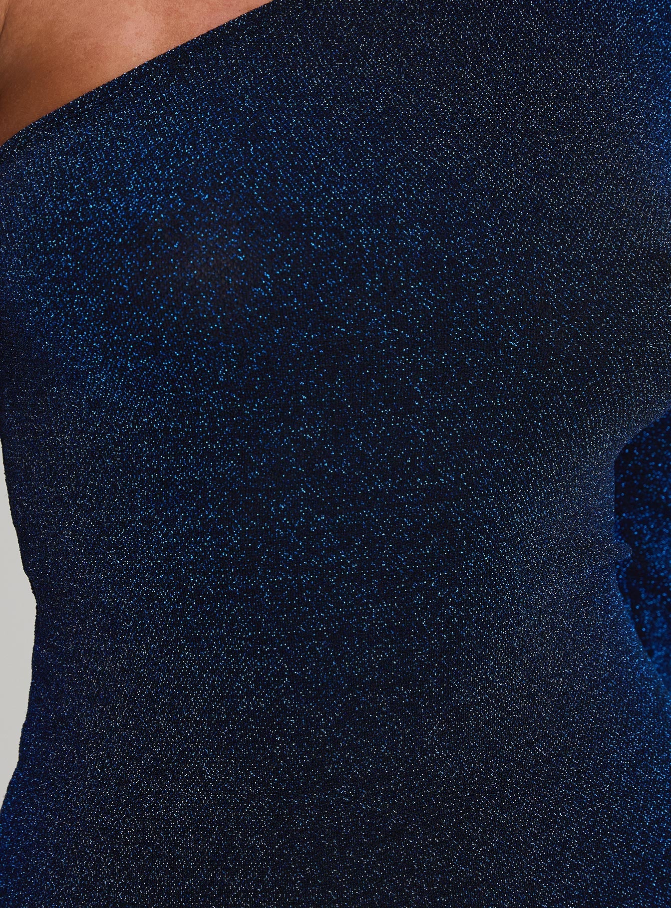 Dance All Night One Sleeve Top Navy Glitter
