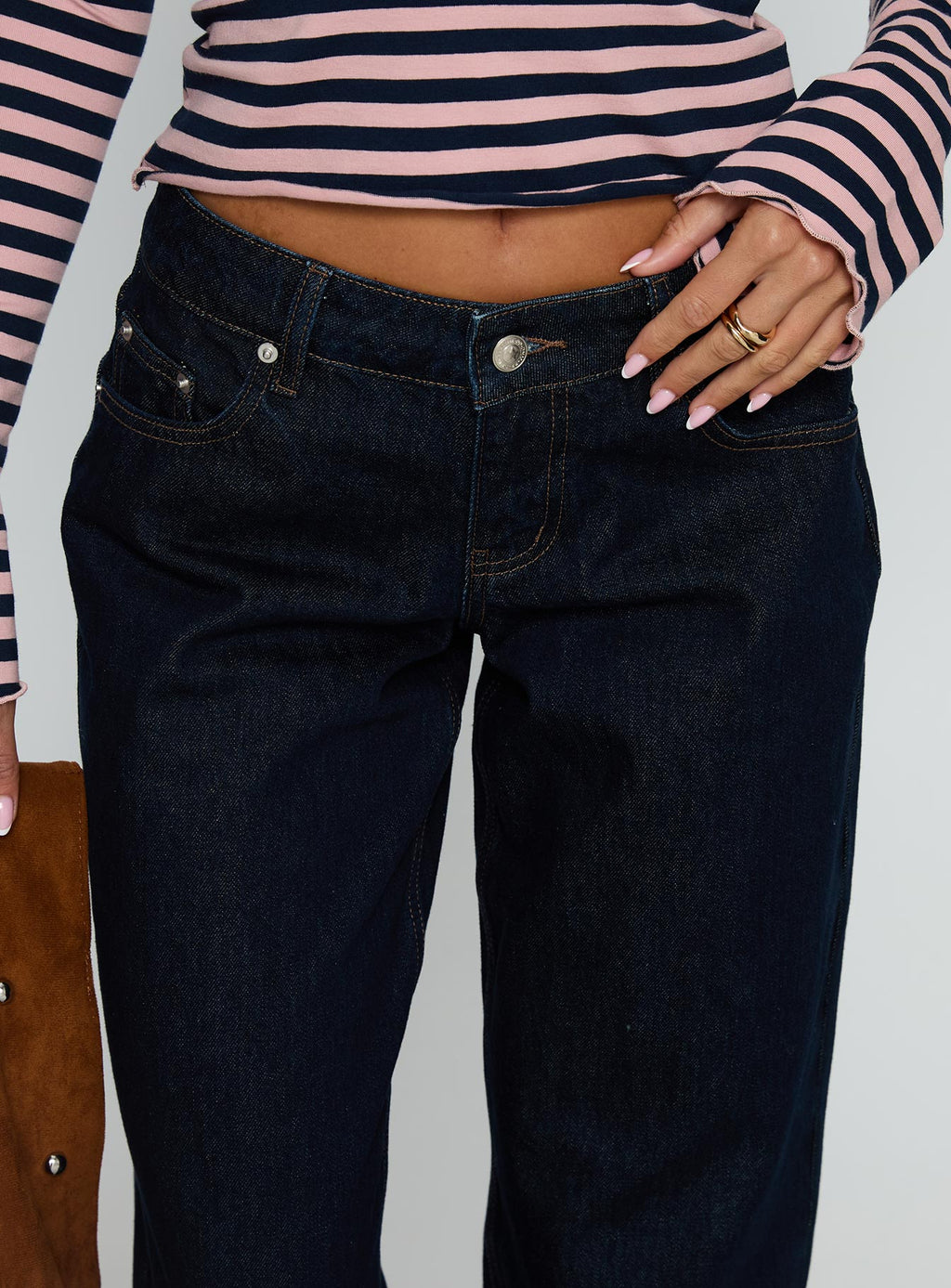 Ellanor Low Rise Straight Leg Jeans Indigo Blue