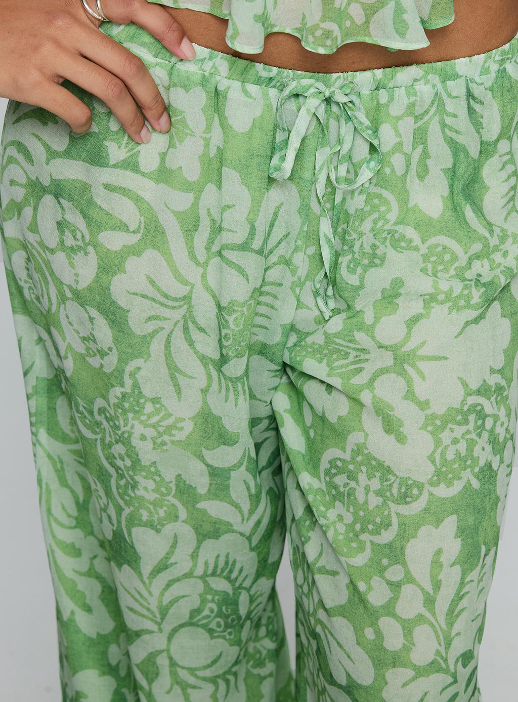 Finesse Pants Green Floral