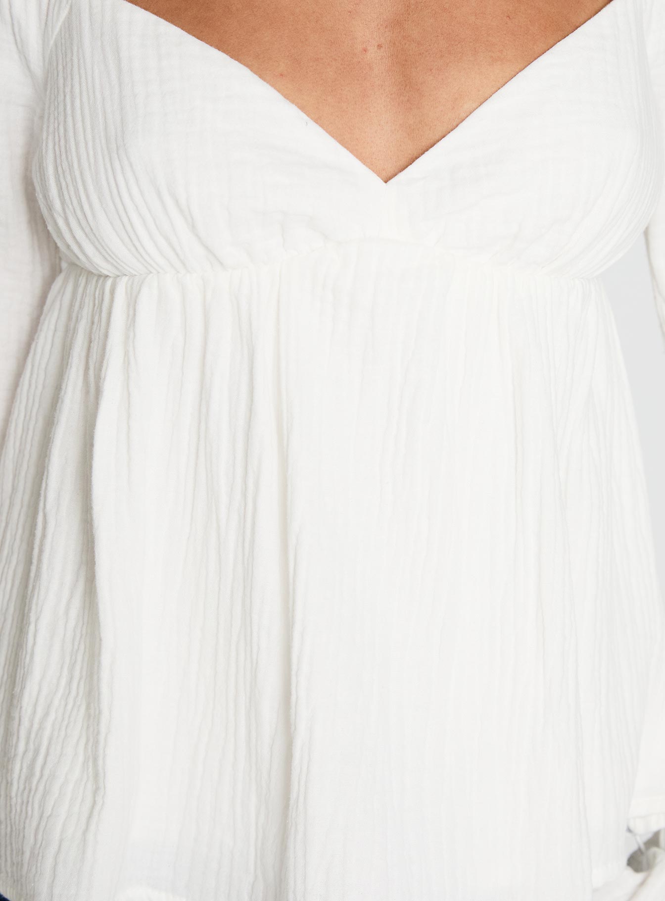 Khalea Long Sleeve Top White