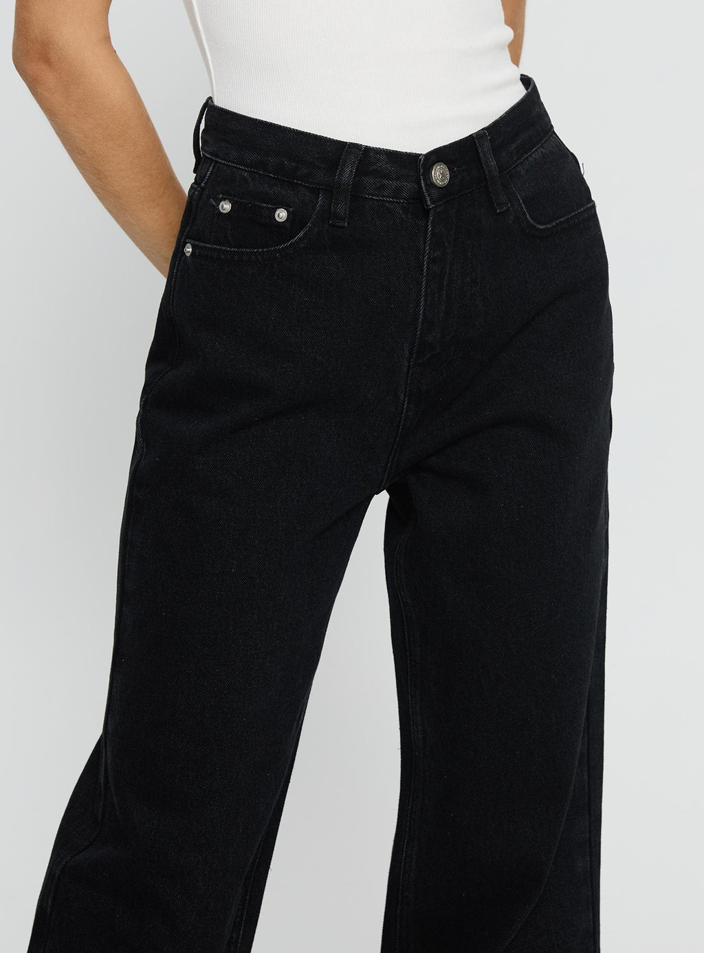 Maple Flare Jeans Washed Black