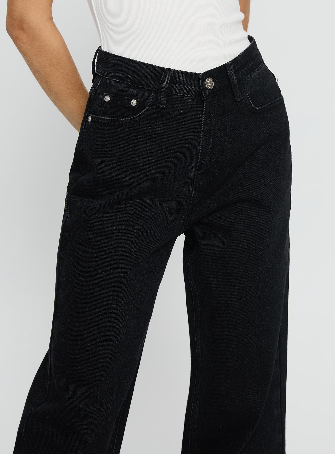 Maple Flare Jeans Washed Black