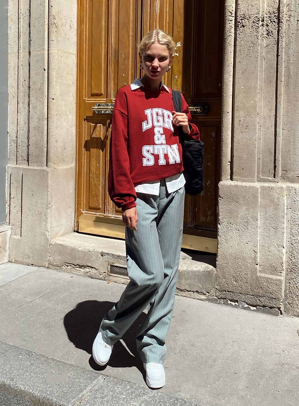 Titius Pant Grey Pinstripe