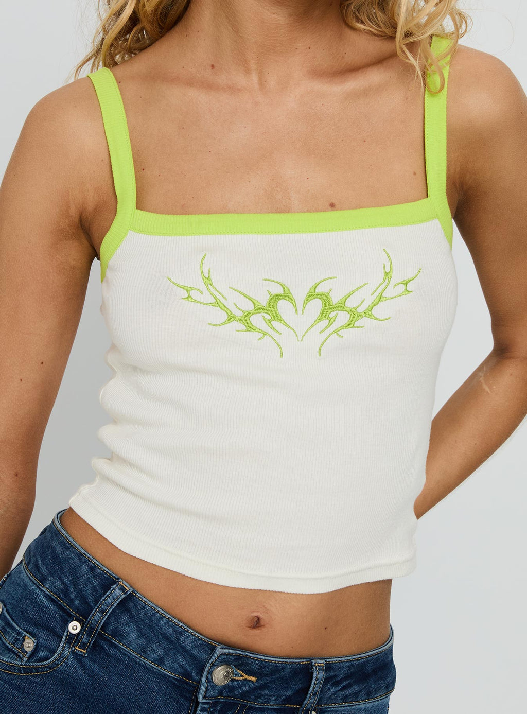 Heatrstruck Graphic Tank Top White