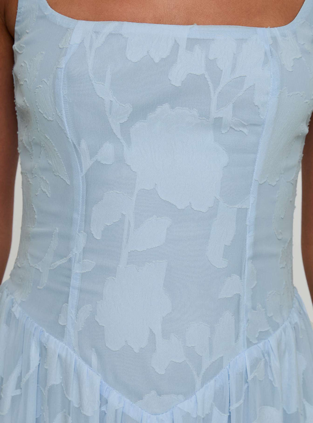 Angeleina Maxi Dress Blue Floral