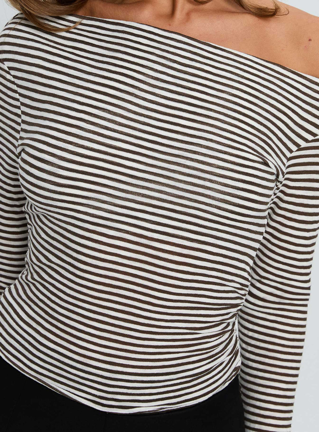 Synergies Long Sleeve Top Brown / White Stripe