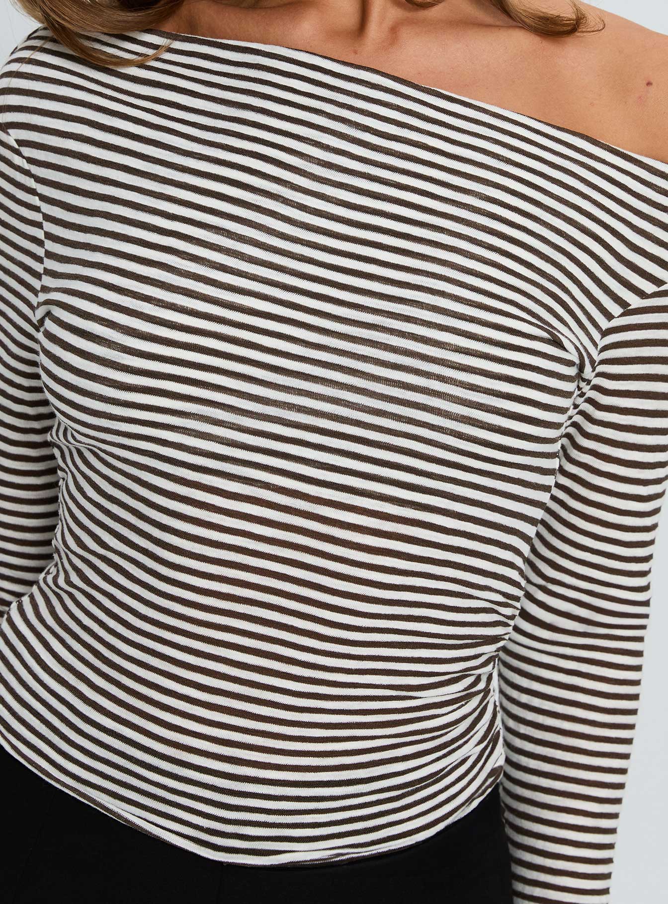 Synergies Long Sleeve Top Brown / White Stripe
