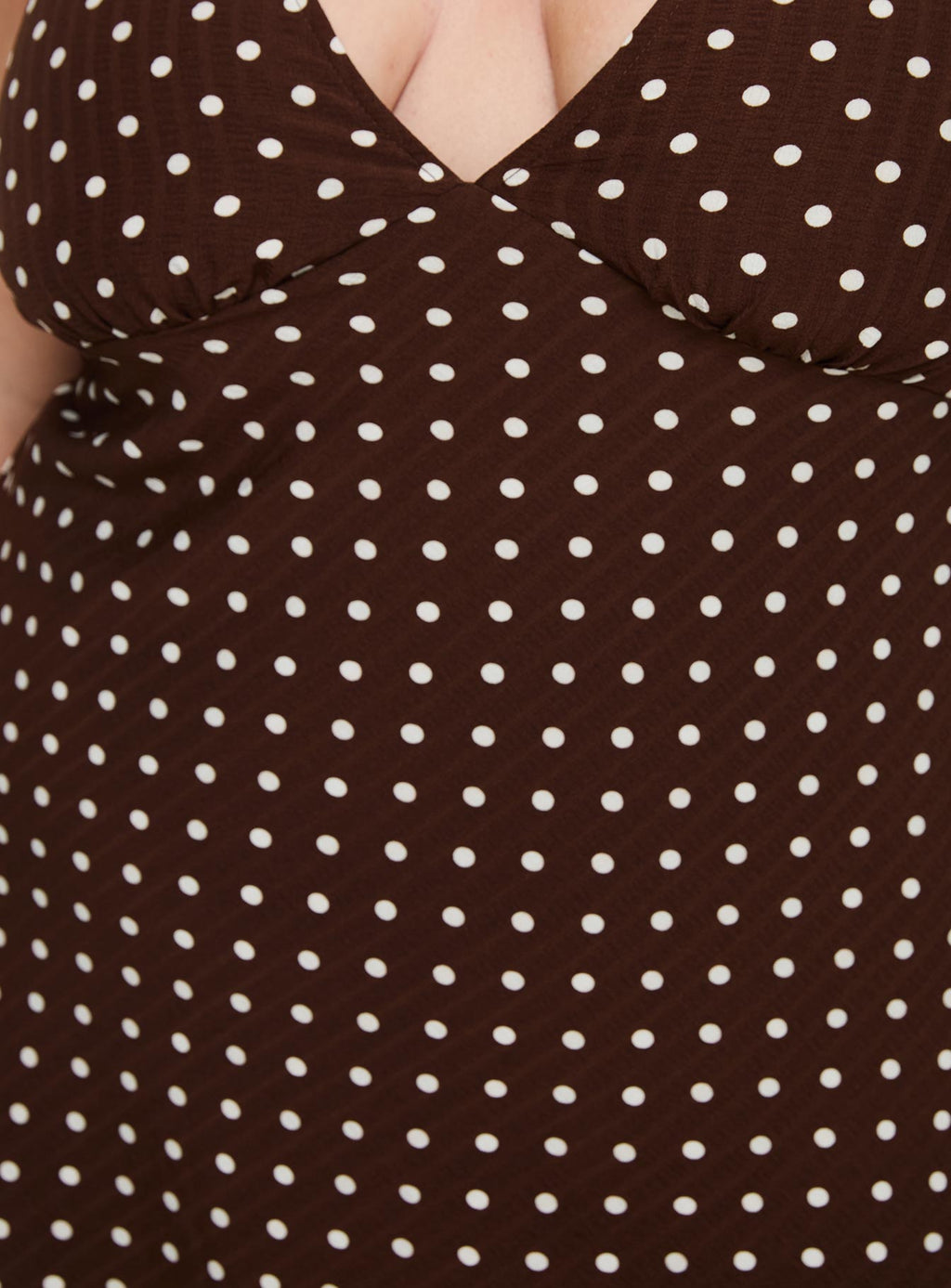 Nellie Mini Dress Brown Polka Dot Curve