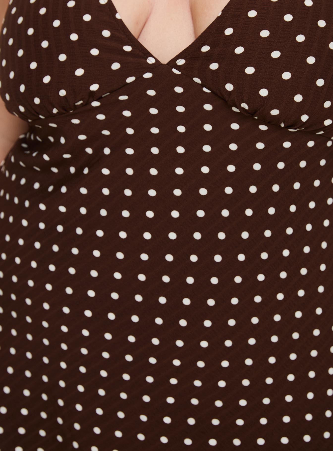 Nellie Mini Dress Brown Polka Dot Curve