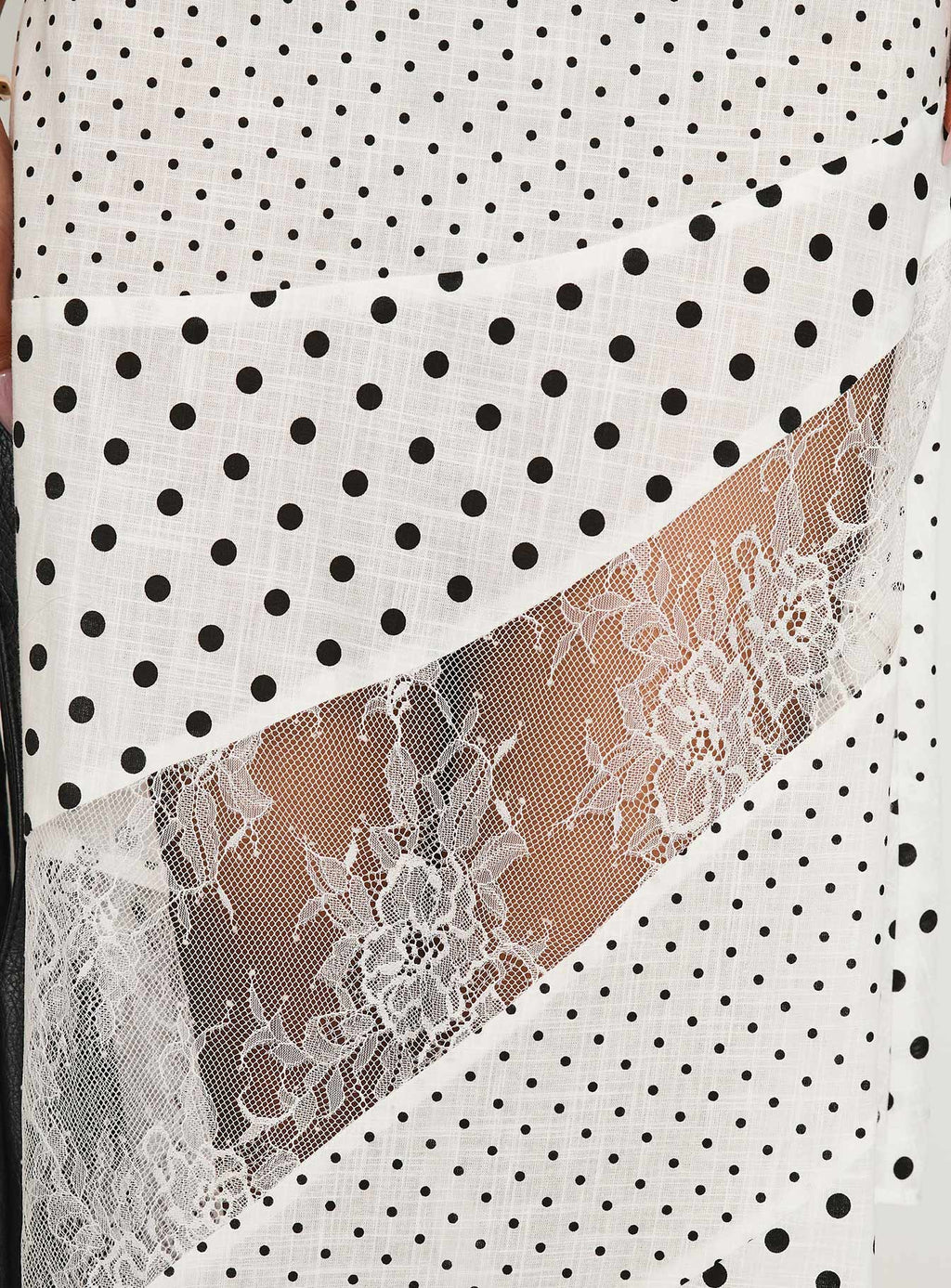 Rennar Maxi Skirt White / Polka Dot Petite