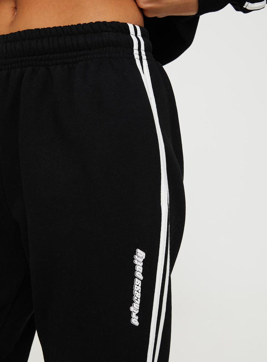 Princess Polly Track Pants Stripe Black / White