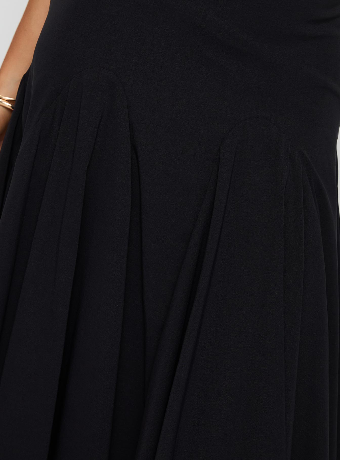 Agnette Low Rise Midi Skirt Black