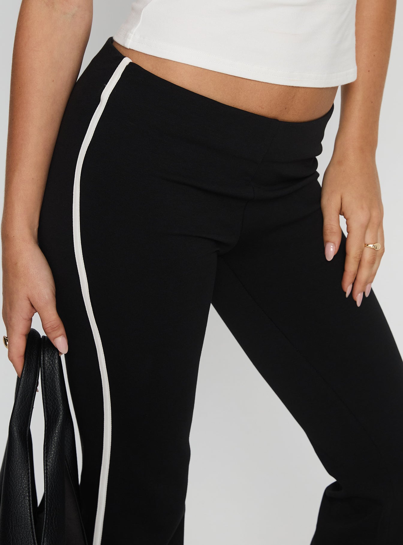 Simki Jersey Flare Pants Black