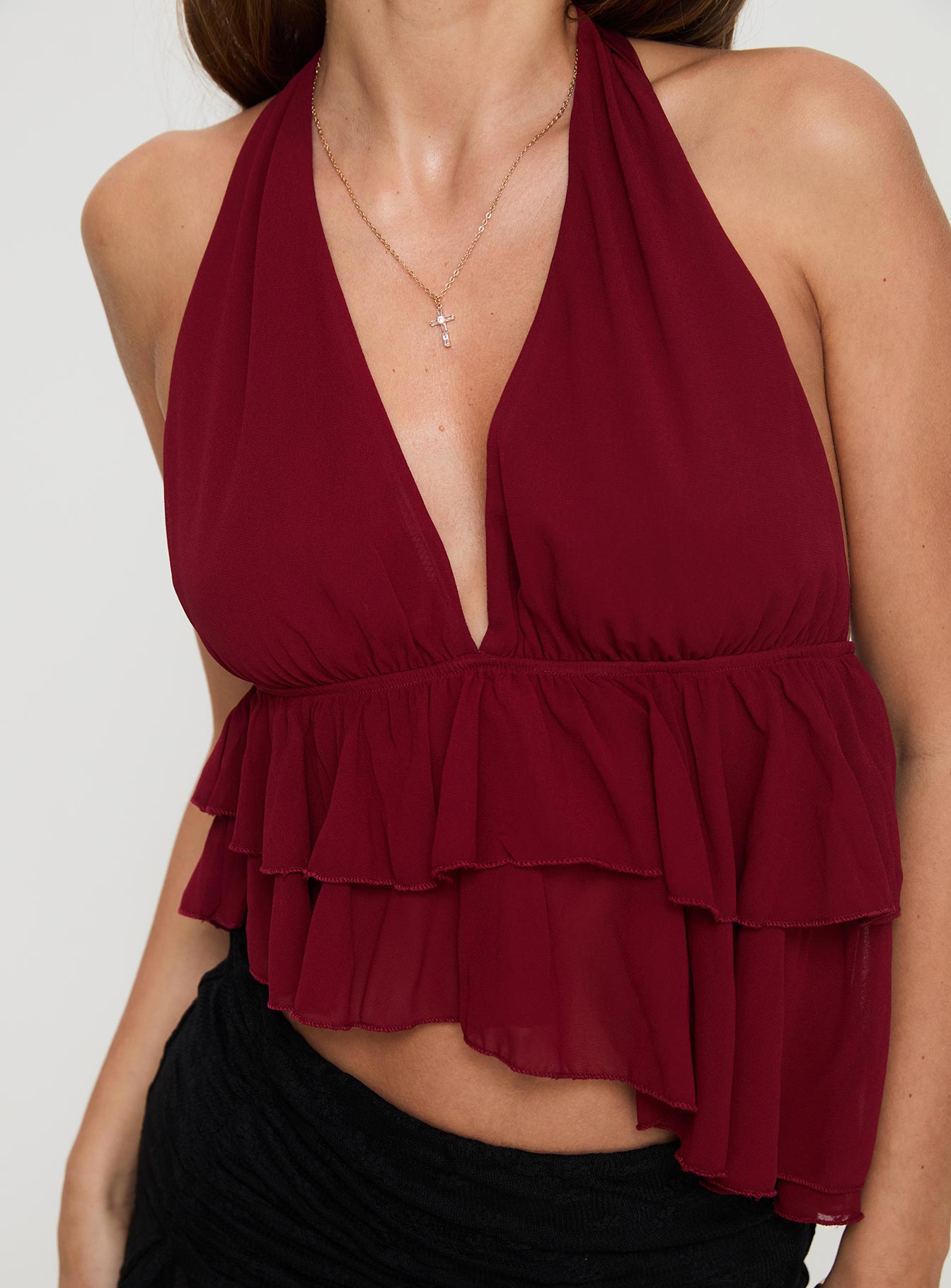 Philomela Top Burgundy
