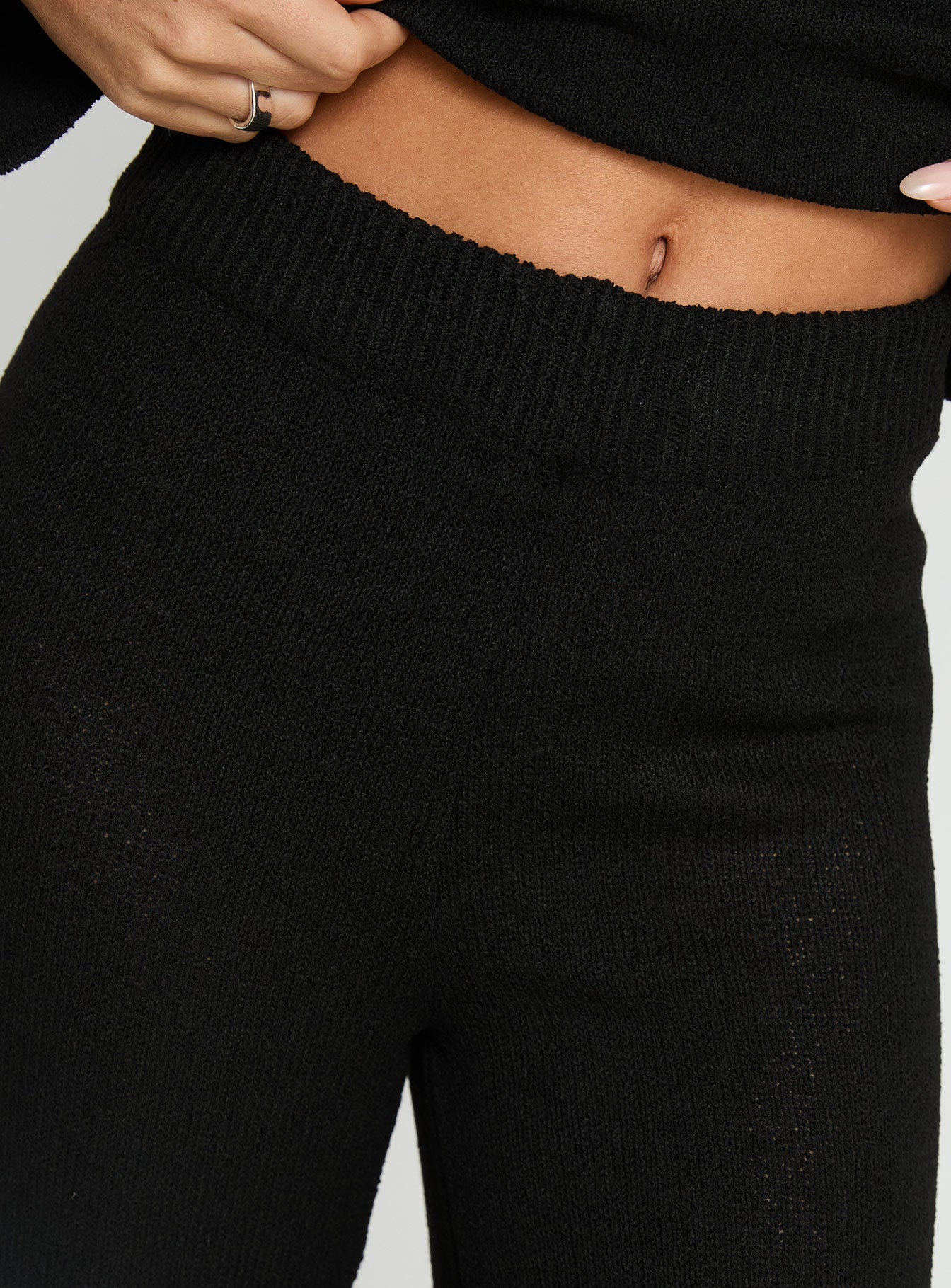 Jaede Knit Pants Black