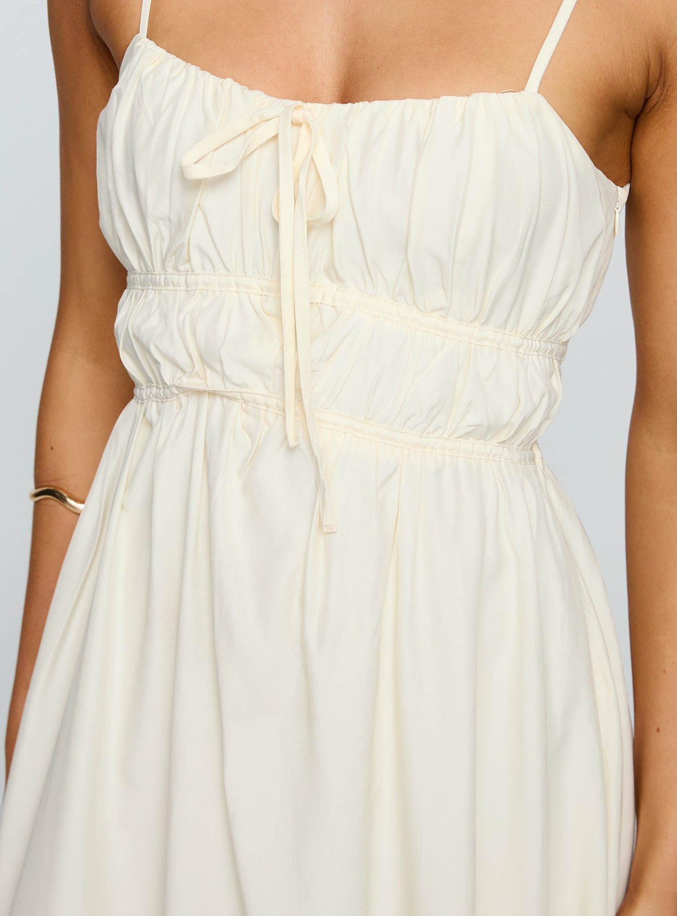 Violeta Tiered Maxi Dress Cream