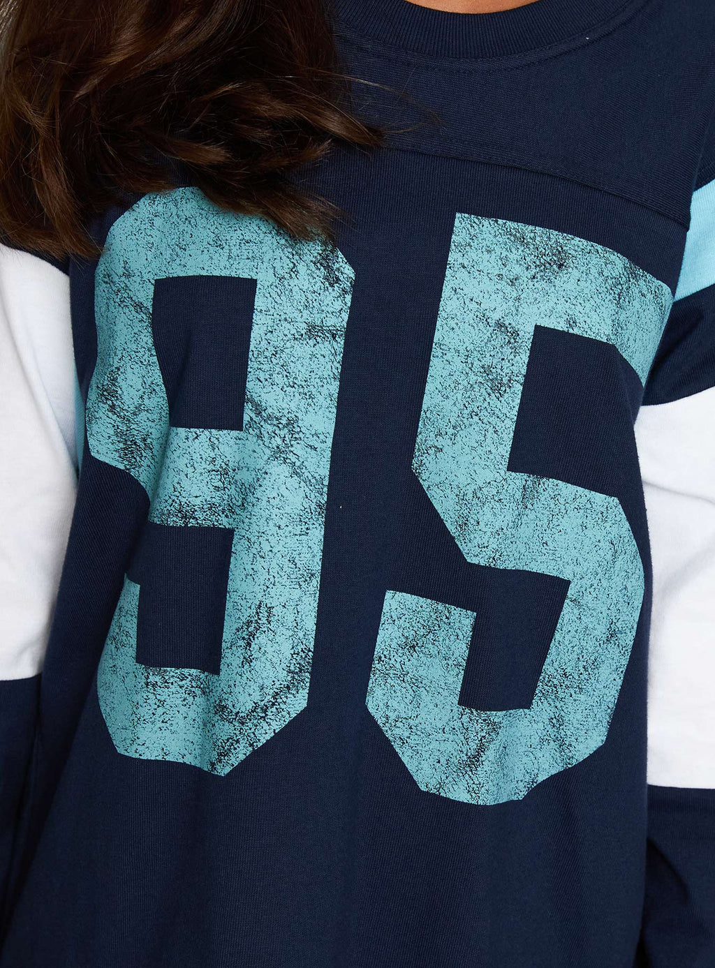 Collegiate Queen Long Sleeved Top Navy