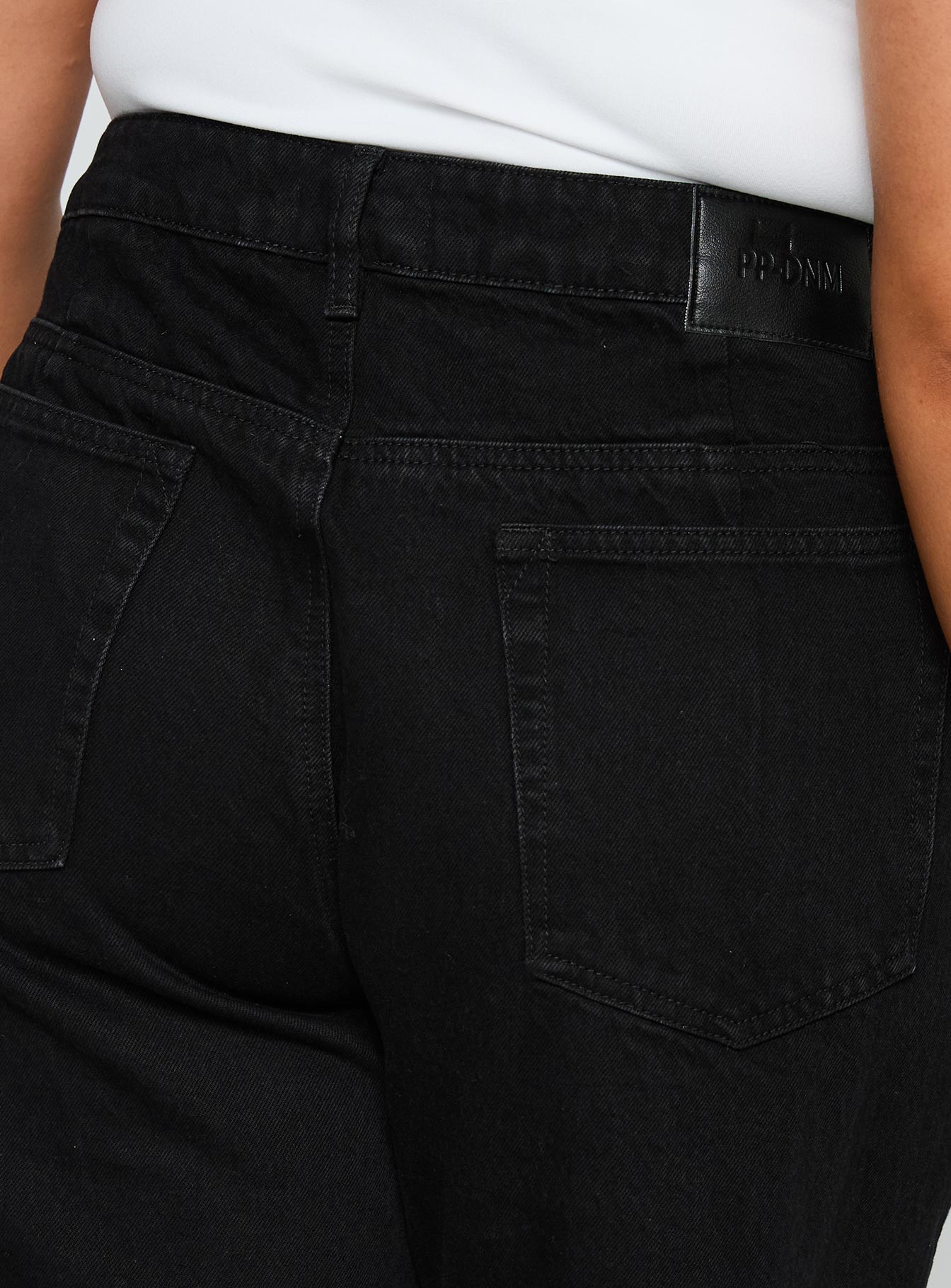 Goldie High Rise Wide Leg Jeans True Black Curve