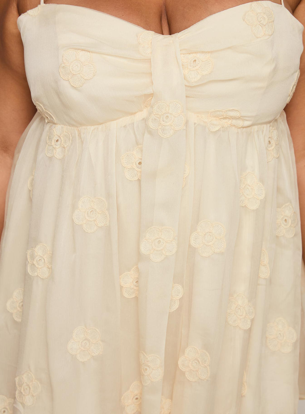 Sparks Fly Mini Dress Cream Curve