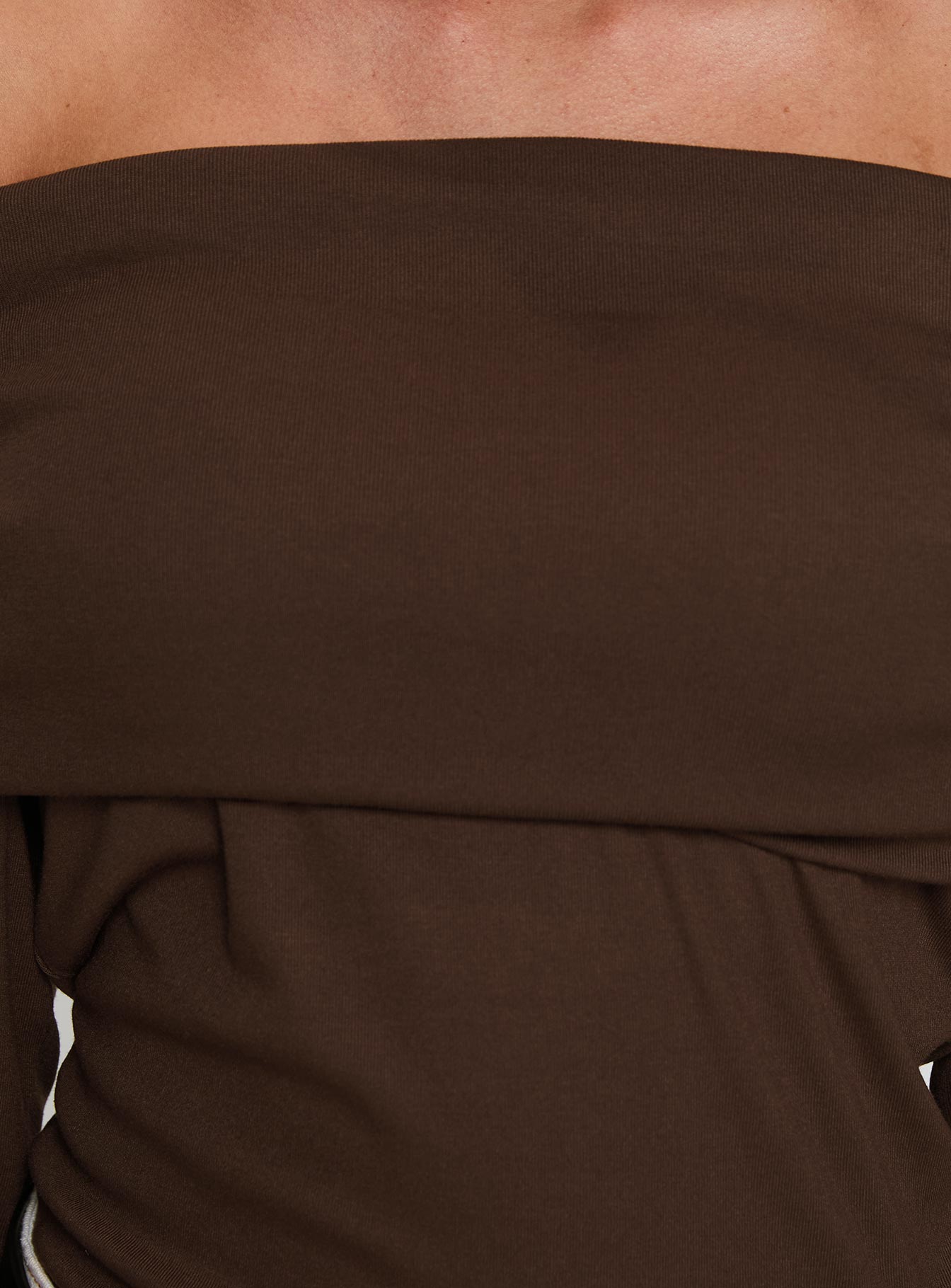 Spoilt Off The Shoulder Bodysuit Brown