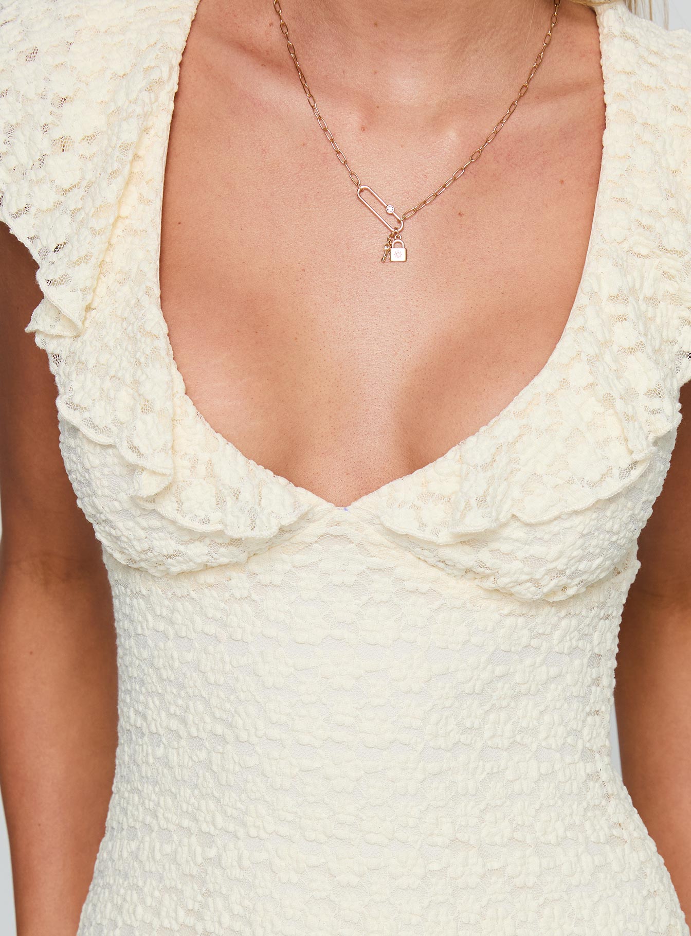 Flying Overhead Mini Dress Cream