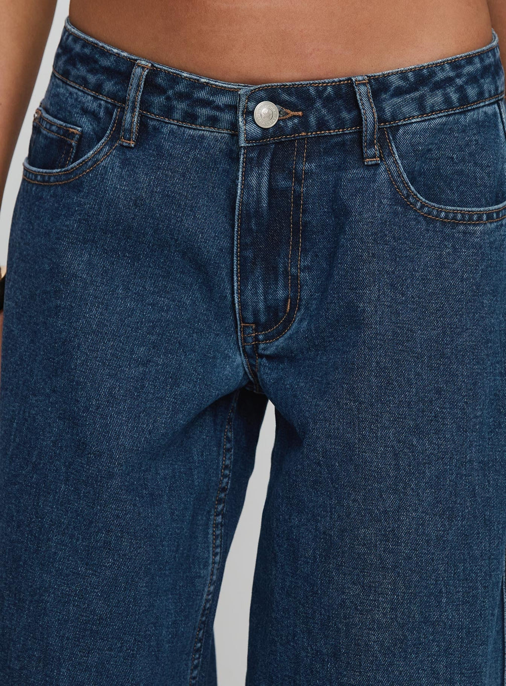 Ramos Low Rise Denim Jeans Dark Blue Wash