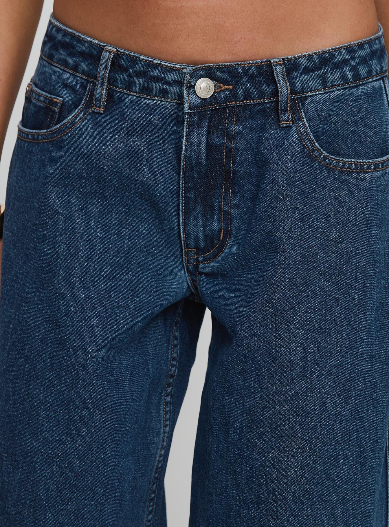 Ramos Low Rise Denim Jeans Dark Blue Wash