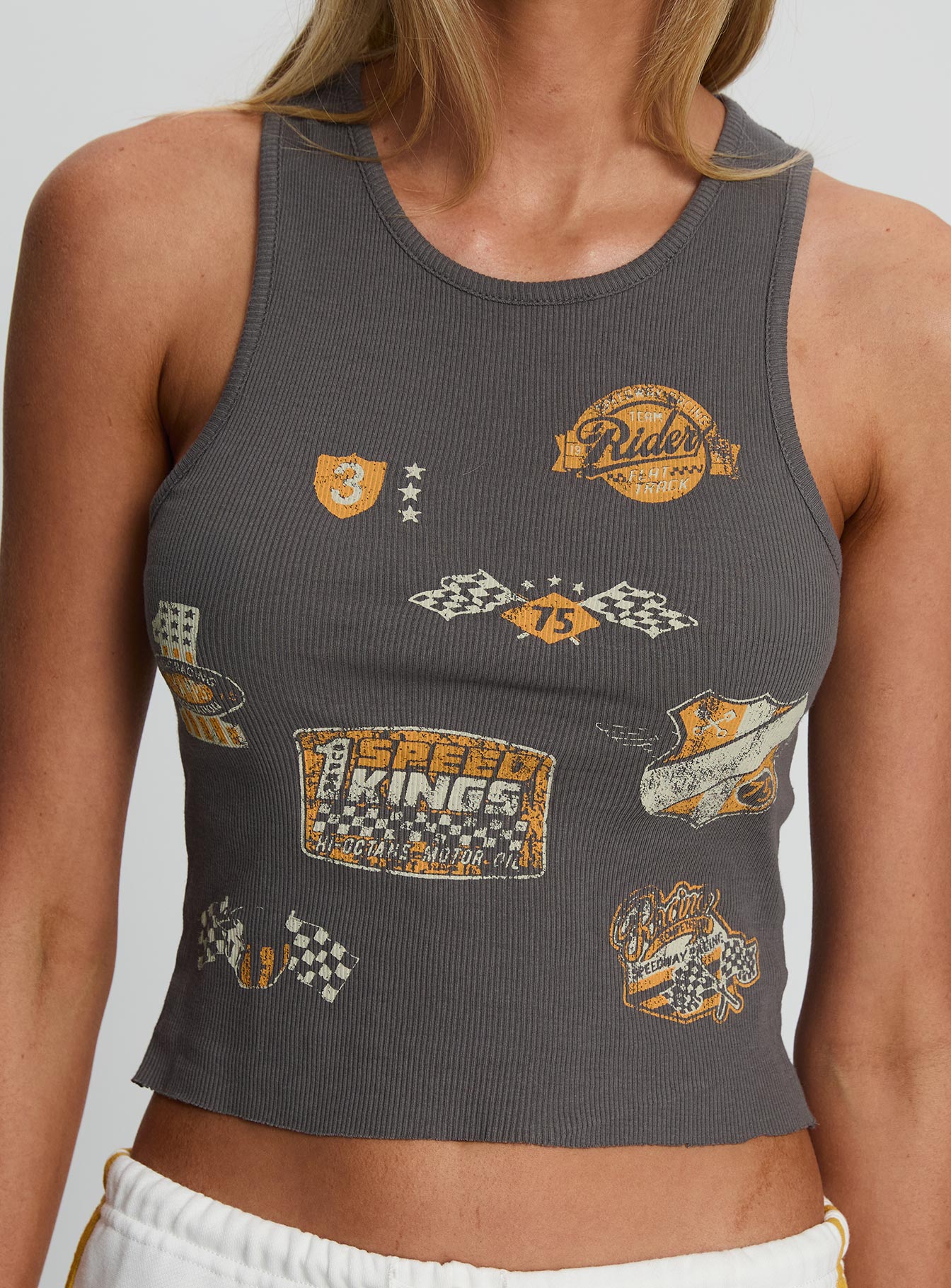 Need For Speed Tank Top Charcoal