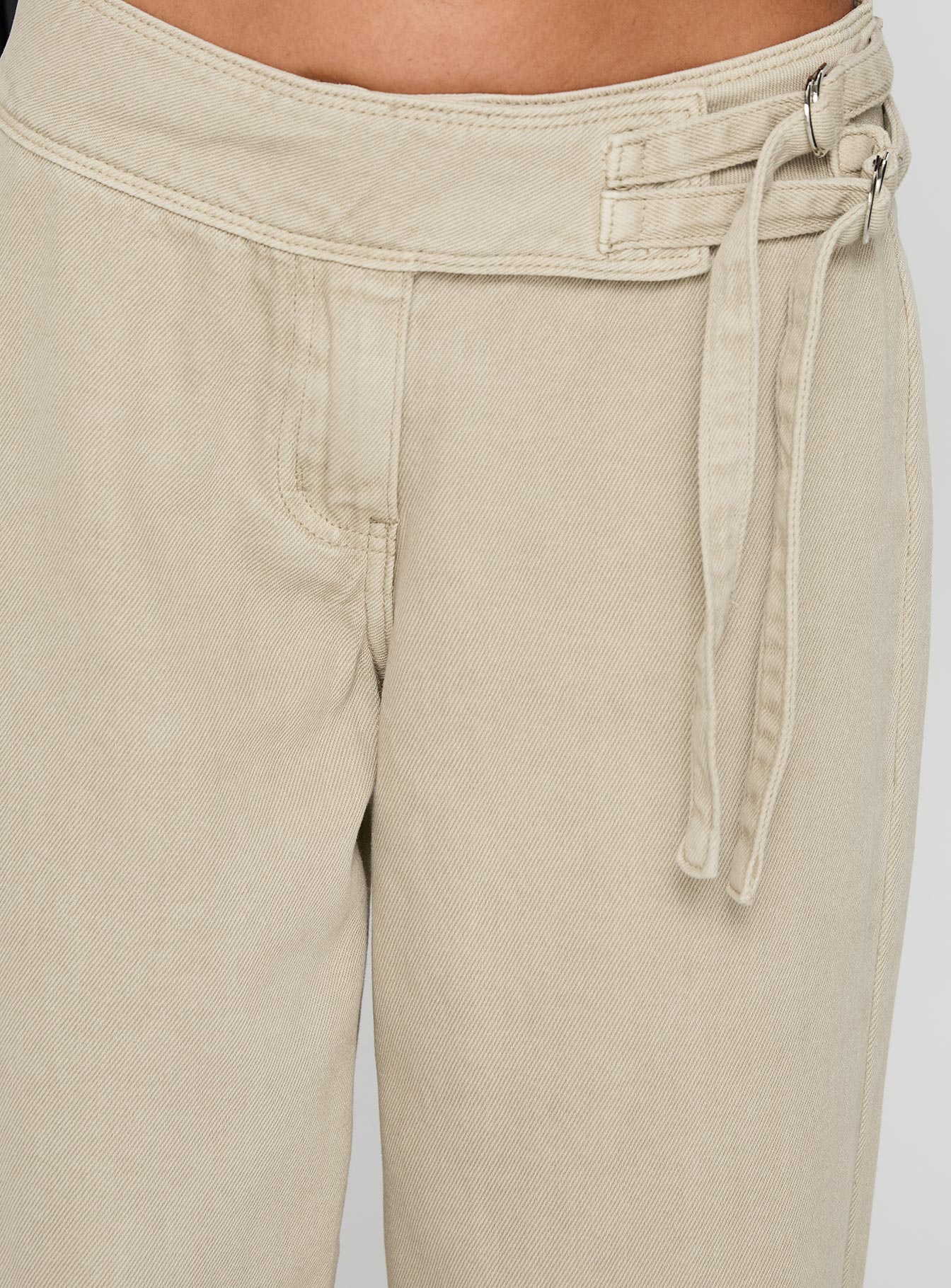 Boxie Mid Rise Wide Leg Jeans Washed Green