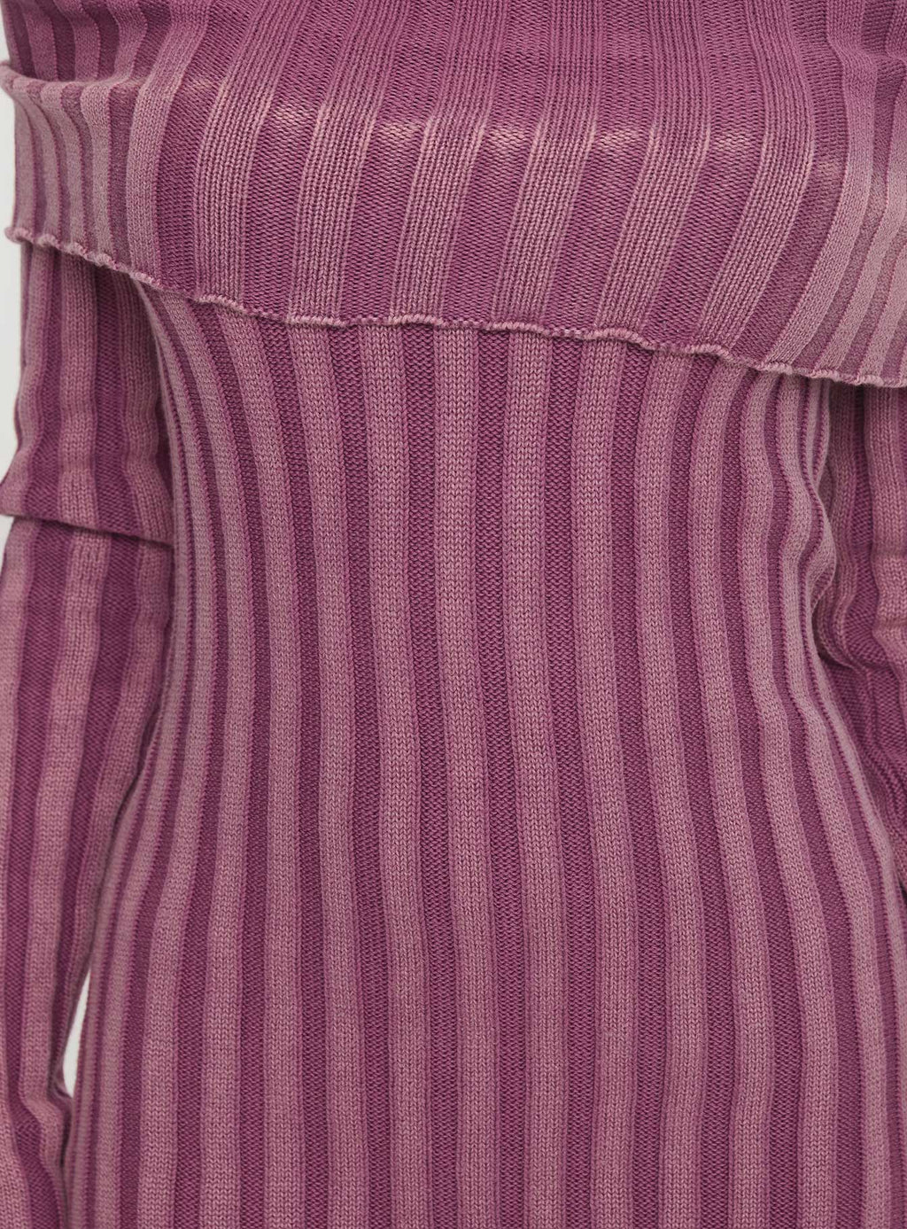 Kalesie Long Sleeve Rib Mini Dress Pink