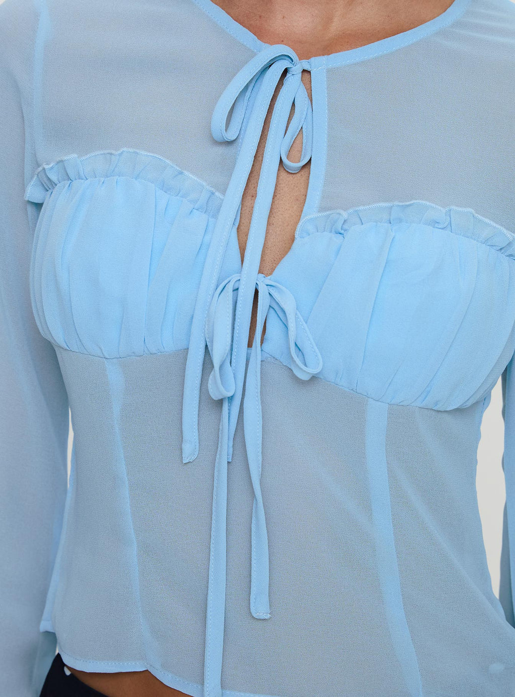 Coates Long Sleeve Top Blue