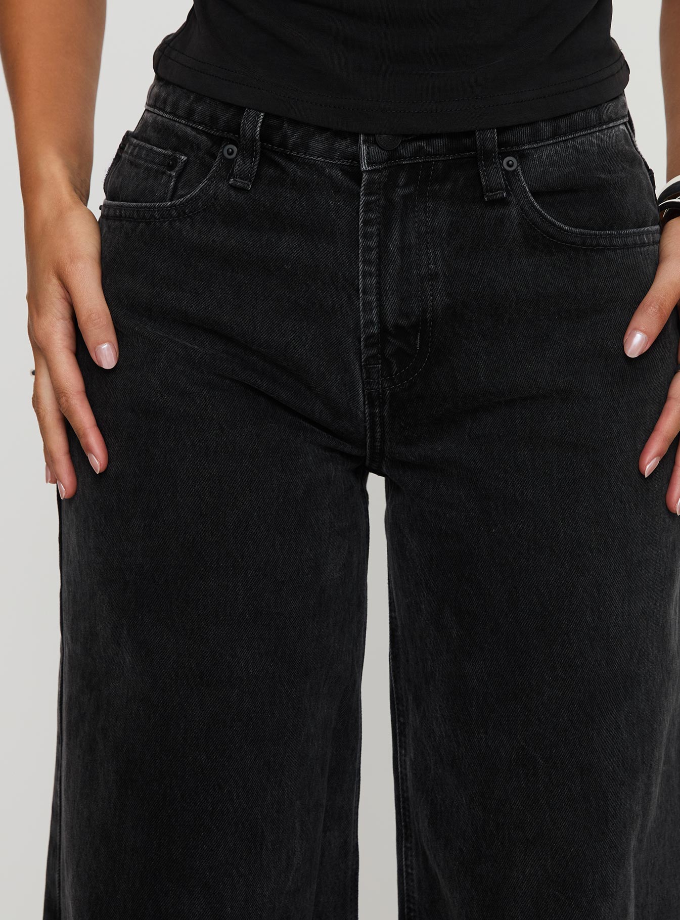 Toby Low Rise Baggy Jeans Charcoal