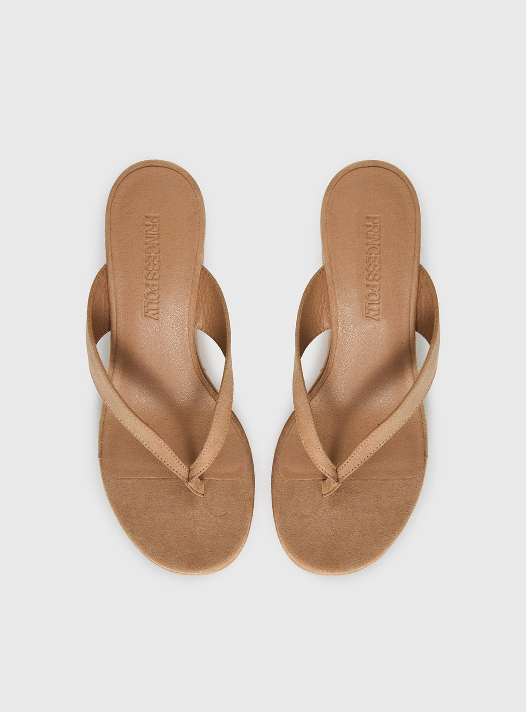 Kamiko Wedged Heels Tan Faux Suede