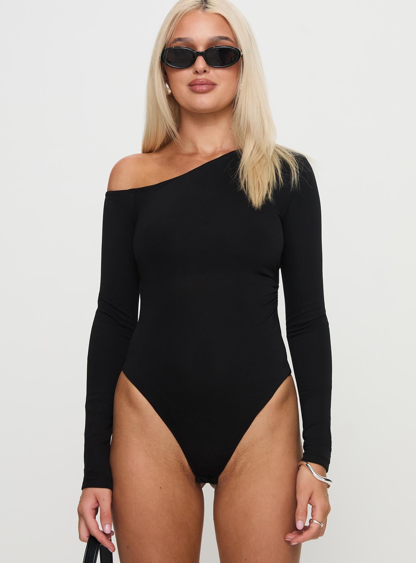 Miyako Long Sleeve Bodysuit Black