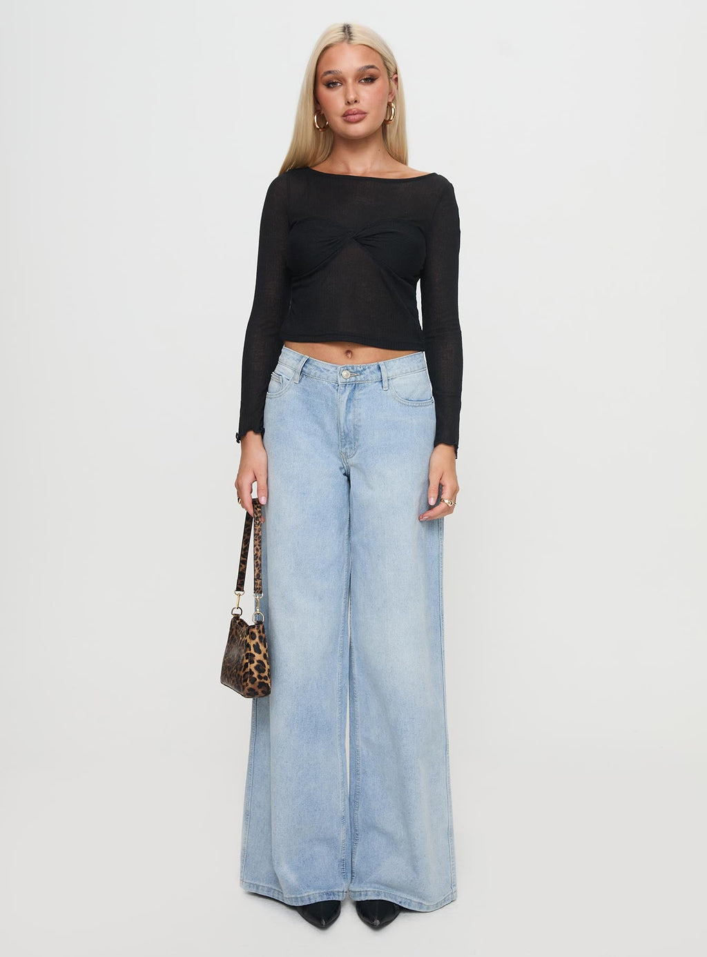 November Long Sleeve Top Black