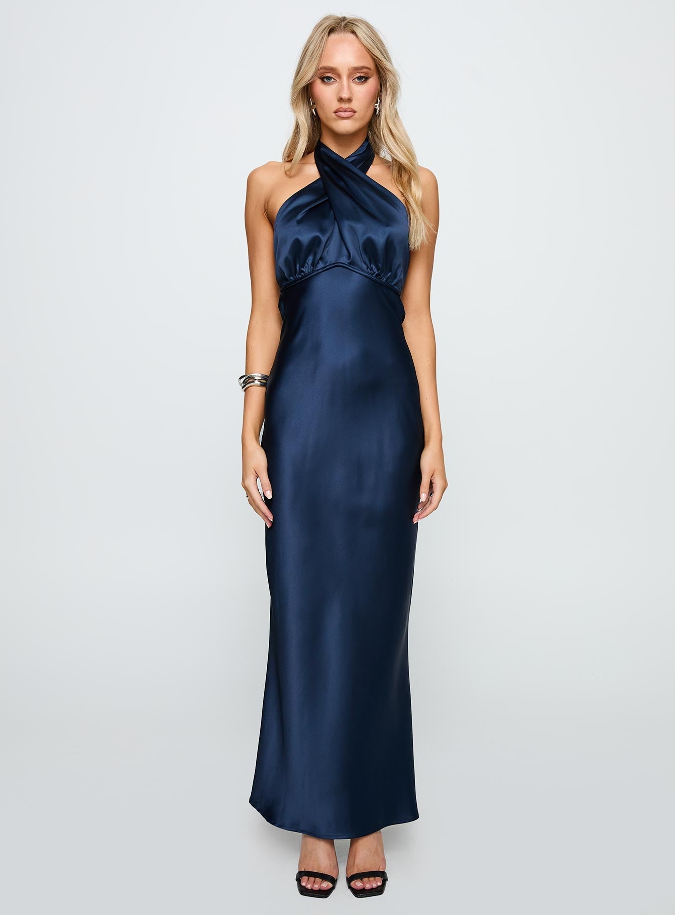 Rosaminta Halter Maxi Dress Cobalt Blue