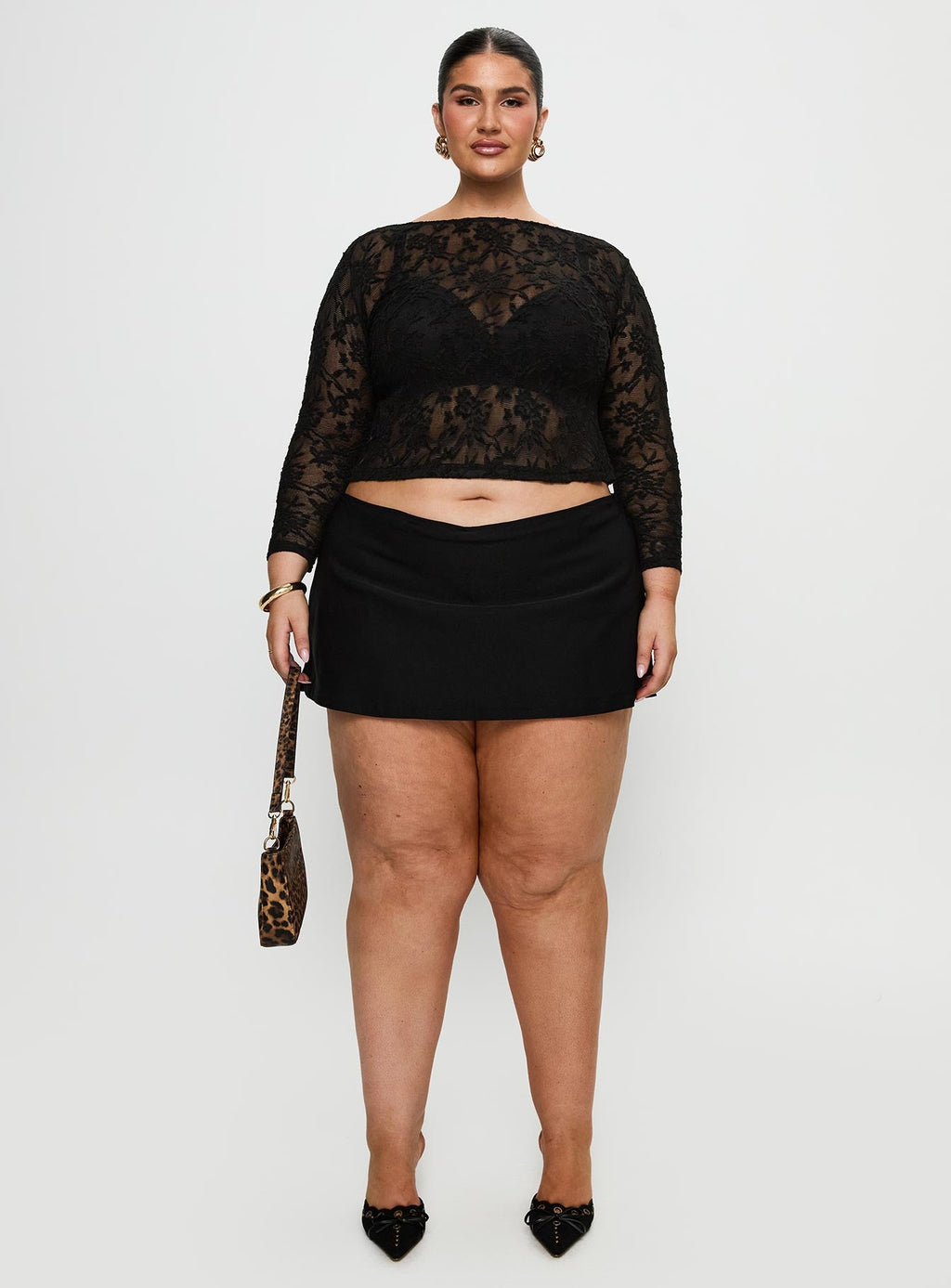 Martine Sheer Top Black Curve