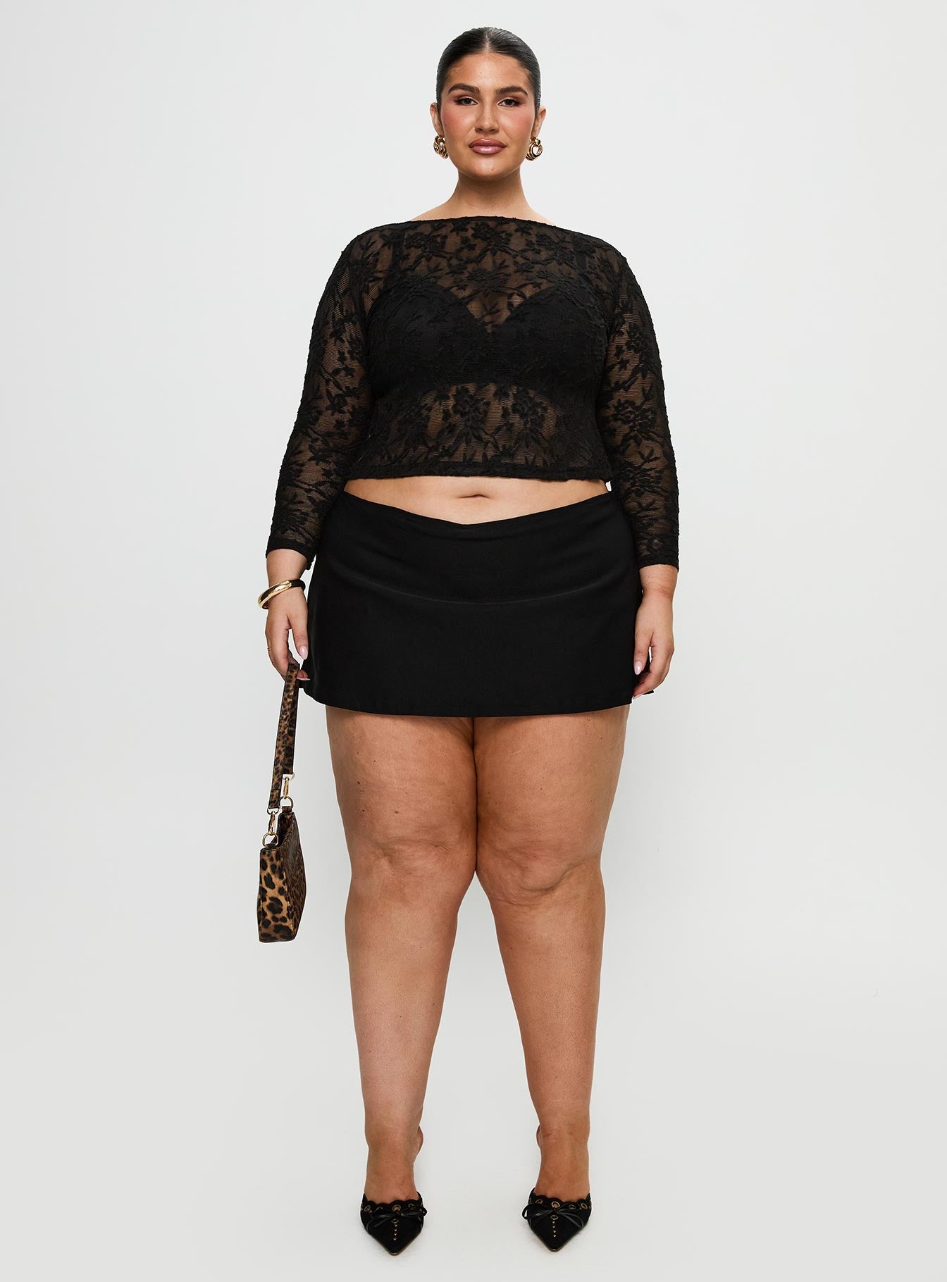 Martine Sheer Top Black Curve