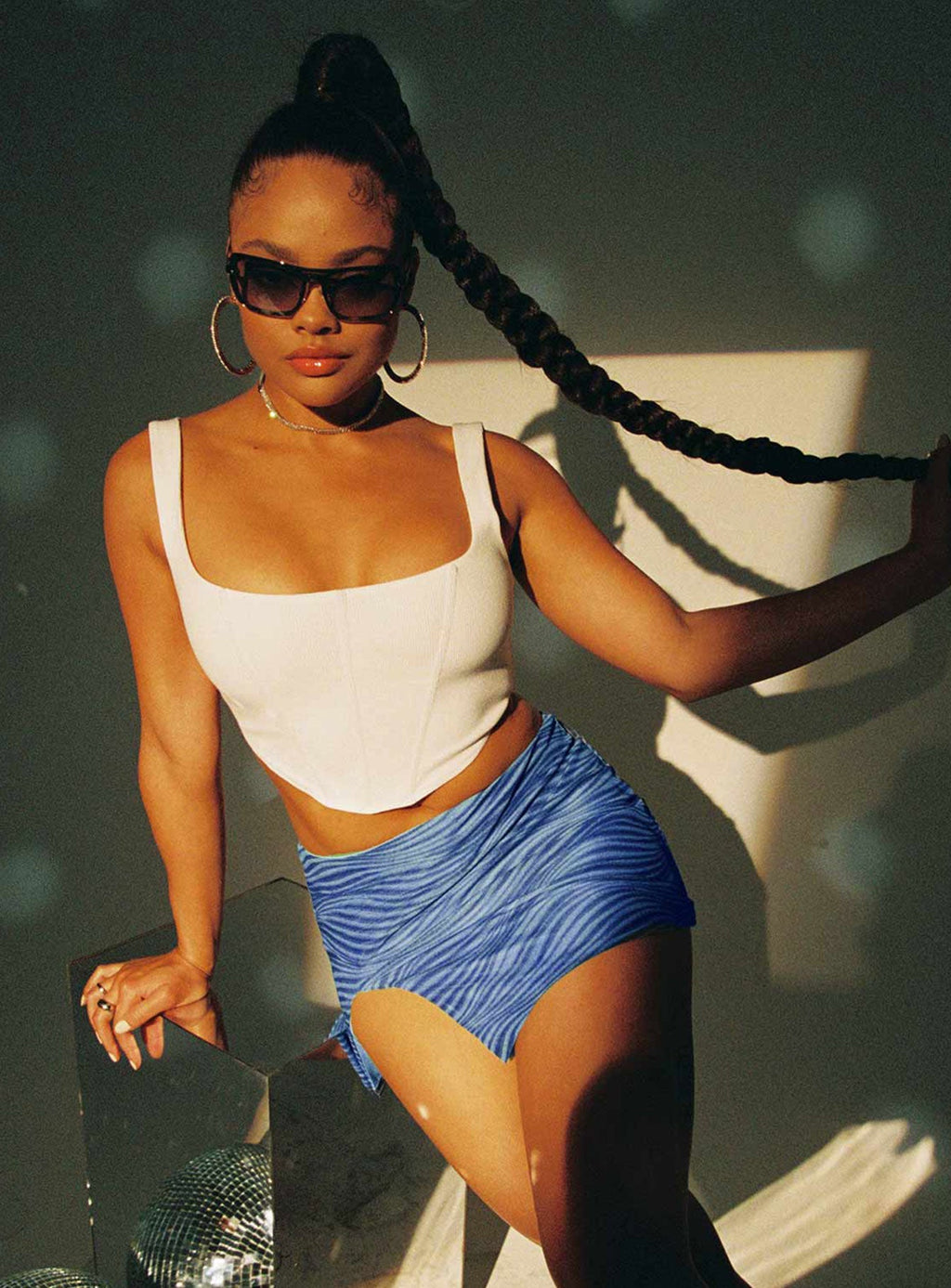 Kaeshia Rib Bustier White Lower Impact