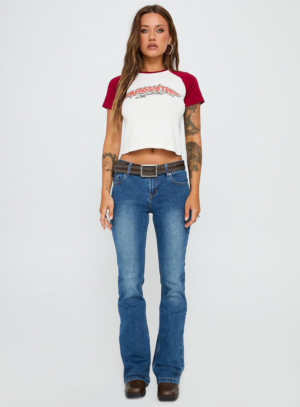 Let Rock Rule Graphic Top White / Red