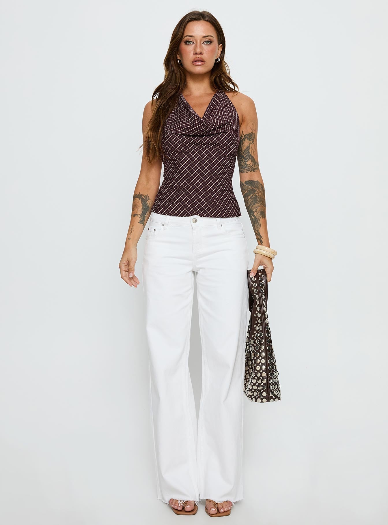 Sabryna Low Rise Straight Leg Jeans White