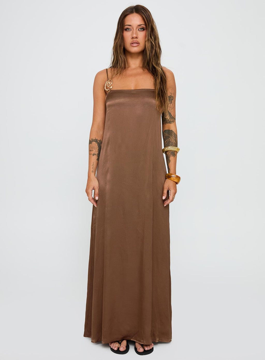 Apple Cider Maxi Dress Brown