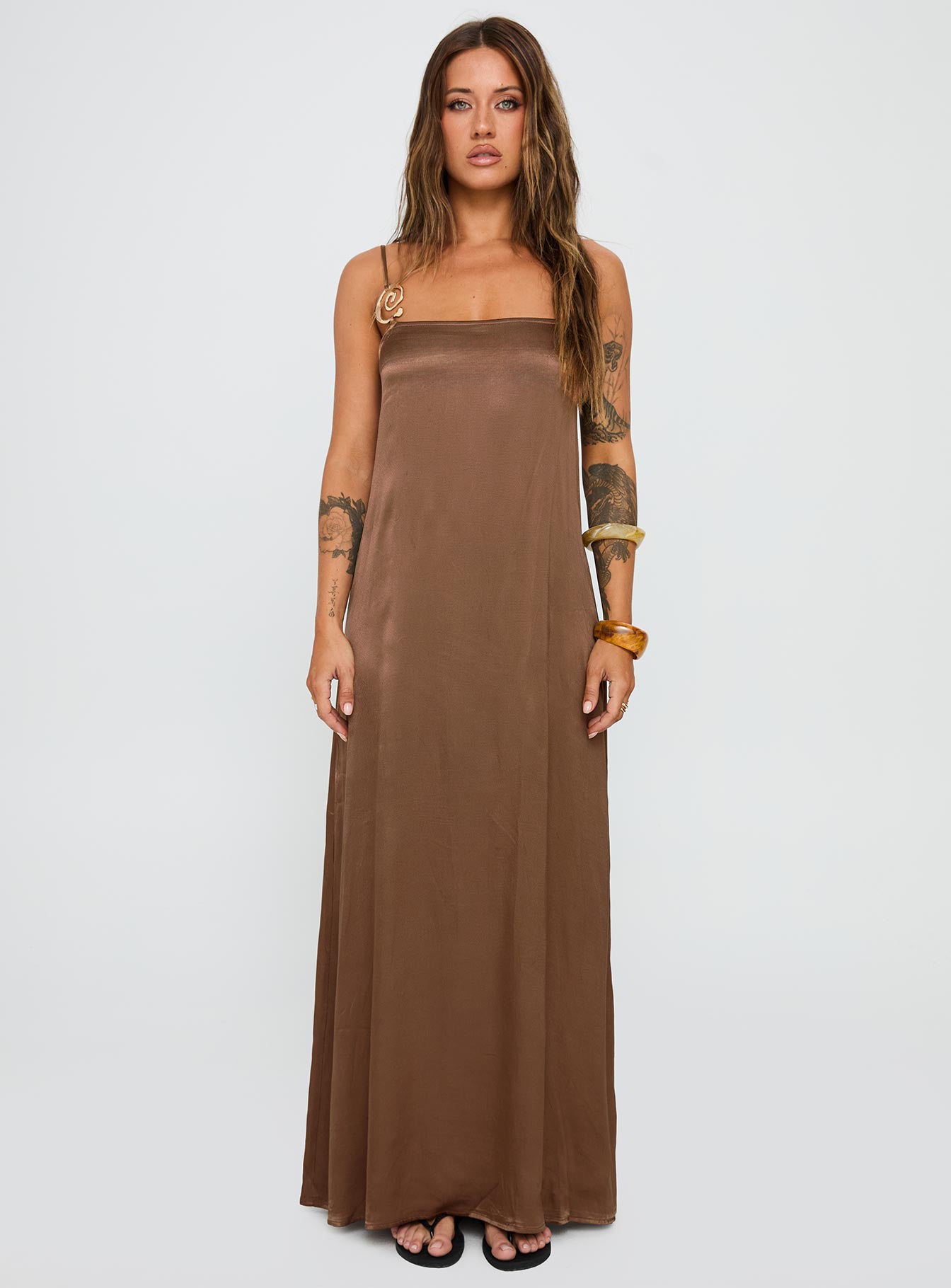 Apple Cider Maxi Dress Brown