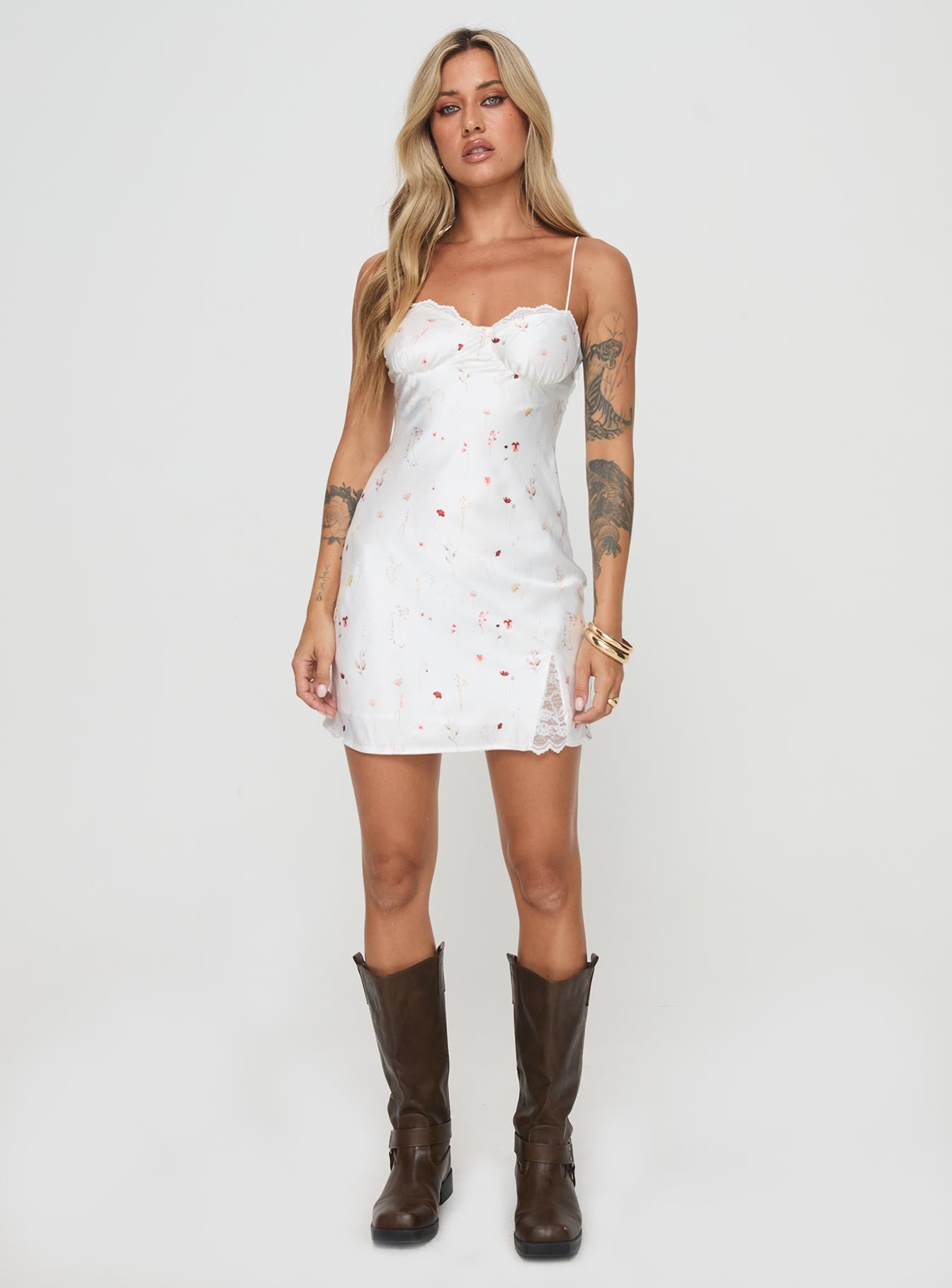 Snowbird Mini Dress White / Floral