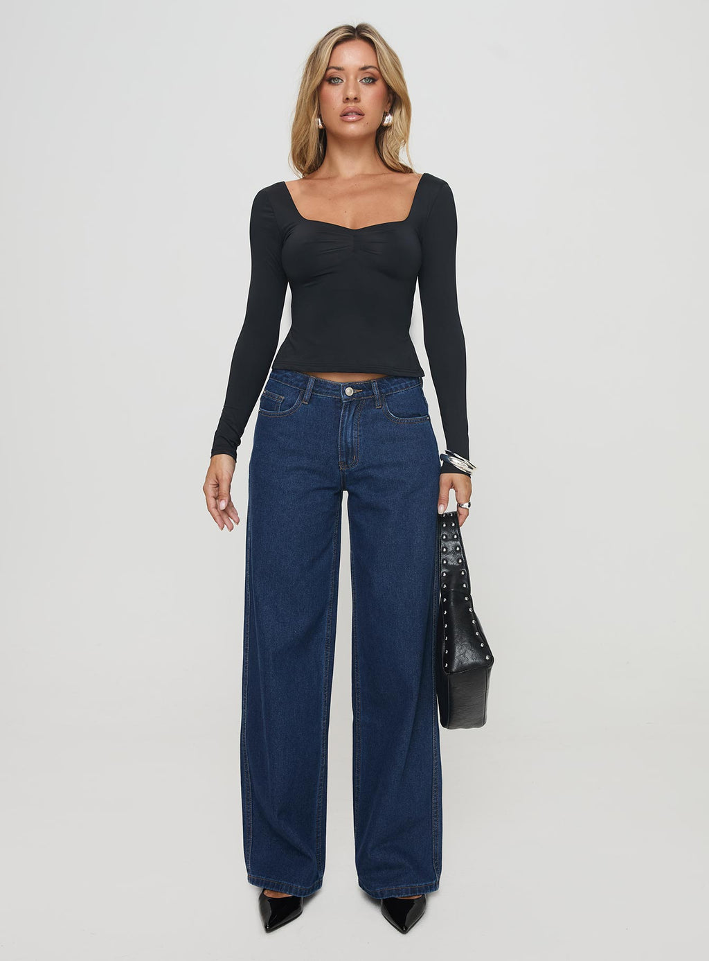 Rehna Long Sleeve Top Black