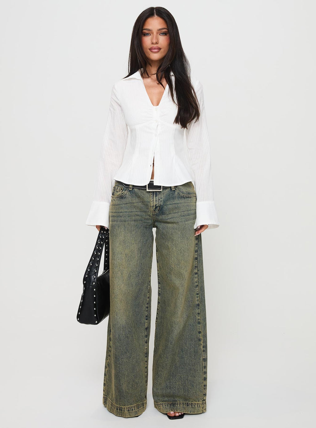 Elowenn Long Sleeve Top White