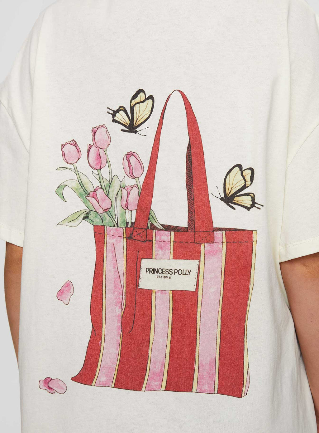 Princess Polly x Butterfly Foundation Charity Merch Oversized Tee Cream