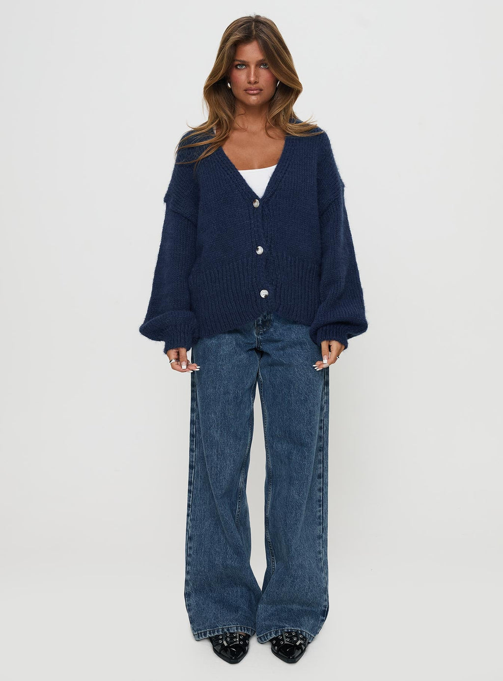 Yasmyn Knit Cardigan Royal Blue